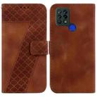 For Tecno Pova 4G/LD7 7-shaped Embossed Leather Phone Case(Brown) - 1