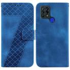 For Tecno Pova 4G/LD7 7-shaped Embossed Leather Phone Case(Blue) - 1