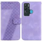 For Tecno Pova Neo/LE6 7-shaped Embossed Leather Phone Case(Purple) - 1