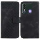 For Tecno Spark 8/8T 7-shaped Embossed Leather Phone Case(Black) - 1