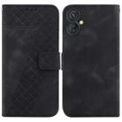 For Tecno Spark 9 Pro/9T/KH7 7-shaped Embossed Leather Phone Case(Black) - 1