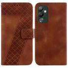 For Tecno Pova 4 7-shaped Embossed Leather Phone Case(Brown) - 1