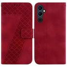 For Tecno Pova Neo 2 7-shaped Embossed Leather Phone Case(Red) - 1