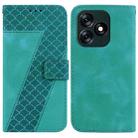 For Tecno Spark 10 4G/Spark 10C 7-shaped Embossed Leather Phone Case(Green) - 1