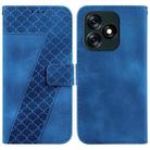 For Tecno Spark 10 4G/Spark 10C 7-shaped Embossed Leather Phone Case(Blue) - 1