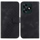 For Tecno Spark 10 4G/Spark 10C 7-shaped Embossed Leather Phone Case(Black) - 1