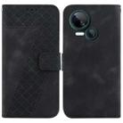 For Tecno Spark 10 5G 7-shaped Embossed Leather Phone Case(Black) - 1