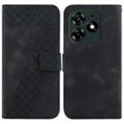 For Tecno Spark 10 Pro 7-shaped Embossed Leather Phone Case(Black) - 1