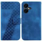 For Tecno Pova Neo 3 7-shaped Embossed Leather Phone Case(Blue) - 1