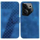 For Tecno Camon 20 Premier 5G 7-shaped Embossed Leather Phone Case(Blue) - 1