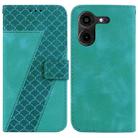 For Tecno Pova 5 Pro 7-shaped Embossed Leather Phone Case(Green) - 1