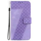 For Tecno Spark 20 Pro Seven-shaped Embossed Leather Phone Case(Purple) - 3
