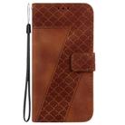 For Tecno Spark 20 Pro Seven-shaped Embossed Leather Phone Case(Brown) - 3