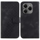 For Tecno Spark 20 Pro 7-shaped Embossed Leather Phone Case(Black) - 1