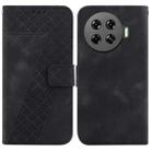 For Tecno Spark 20 Pro+ 4G 7-shaped Embossed Leather Phone Case(Black) - 1