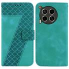 For Tecno Camon 30 4G / 5G / CL6 / CL7 Seven-shaped Embossed Leather Phone Case(Green) - 1
