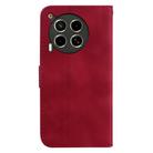 For Tecno Camon 30 4G / 5G / CL6 / CL7 Seven-shaped Embossed Leather Phone Case(Red) - 3