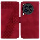 For Tecno Camon 30 Premier 5G Seven-shaped Embossed Leather Phone Case(Red) - 1