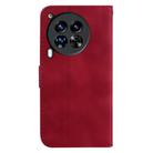 For Tecno Camon 30 Premier 5G Seven-shaped Embossed Leather Phone Case(Red) - 3