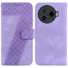 For Tecno Camon 30 Pro 5G / CL8 Seven-shaped Embossed Leather Phone Case(Purple) - 1