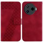 For Tecno Camon 30 Pro 5G / CL8 Seven-shaped Embossed Leather Phone Case(Red) - 1