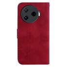 For Tecno Camon 30 Pro 5G / CL8 Seven-shaped Embossed Leather Phone Case(Red) - 3