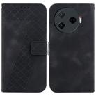 For Tecno Camon 30 Pro 5G / CL8 Seven-shaped Embossed Leather Phone Case(Black) - 1