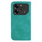 For Tecno Pova 6 5G / 6 Pro 5G Seven-shaped Embossed Leather Phone Case(Green) - 3