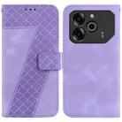 For Tecno Pova 6 5G / 6 Pro 5G Seven-shaped Embossed Leather Phone Case(Purple) - 1