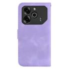 For Tecno Pova 6 5G / 6 Pro 5G Seven-shaped Embossed Leather Phone Case(Purple) - 3