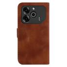 For Tecno Pova 6 5G / 6 Pro 5G Seven-shaped Embossed Leather Phone Case(Brown) - 3