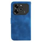 For Tecno Pova 6 5G / 6 Pro 5G Seven-shaped Embossed Leather Phone Case(Blue) - 3