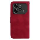 For Tecno Pova 6 5G / 6 Pro 5G Seven-shaped Embossed Leather Phone Case(Red) - 3
