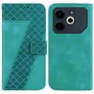 For Tecno Pova 6 Neo Seven-shaped Embossed Leather Phone Case(Green) - 1