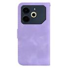 For Tecno Pova 6 Neo Seven-shaped Embossed Leather Phone Case(Purple) - 3