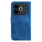 For Tecno Pova 6 Neo Seven-shaped Embossed Leather Phone Case(Blue) - 3
