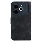 For Tecno Pova 6 Neo Seven-shaped Embossed Leather Phone Case(Black) - 3