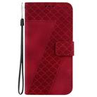 For Tecno Spark 30C Seven-shaped Embossed Leather Phone Case(Red) - 2