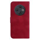 For Tecno Spark 30C Seven-shaped Embossed Leather Phone Case(Red) - 3