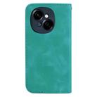 For Tecno Spark Go 1 / Pop 9 Pro Seven-shaped Embossed Leather Phone Case(Green) - 3
