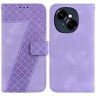 For Tecno Spark Go 1 / Pop 9 Pro Seven-shaped Embossed Leather Phone Case(Purple) - 1