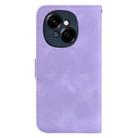For Tecno Spark Go 1 / Pop 9 Pro Seven-shaped Embossed Leather Phone Case(Purple) - 3