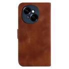 For Tecno Spark Go 1 / Pop 9 Pro Seven-shaped Embossed Leather Phone Case(Brown) - 3