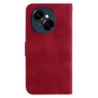 For Tecno Spark Go 1 / Pop 9 Pro Seven-shaped Embossed Leather Phone Case(Red) - 3