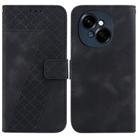 For Tecno Spark Go 1 / Pop 9 Pro Seven-shaped Embossed Leather Phone Case(Black) - 1