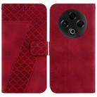 For Tecno Spark 30 4G Seven-shaped Embossed Leather Phone Case(Red) - 1