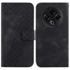 For Tecno Spark 30 4G Seven-shaped Embossed Leather Phone Case(Black) - 1