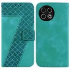 For Tecno Spark 30 Pro Seven-shaped Embossed Leather Phone Case(Green) - 1