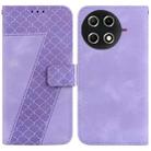 For Tecno Camon 30S / Camon 30S Pro Seven-shaped Embossed Leather Phone Case(Purple) - 1