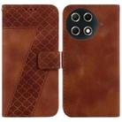 For Tecno Camon 30S / Camon 30S Pro Seven-shaped Embossed Leather Phone Case(Brown) - 1